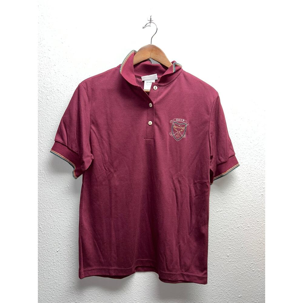 Vintage Golf Polo Shirt Golfing Daylyn USA Made Short Sleeve Red Tee Medium